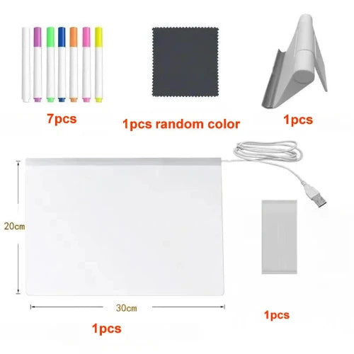 LumiSketch – Tableau Créatif LED avec Stylos Colorés