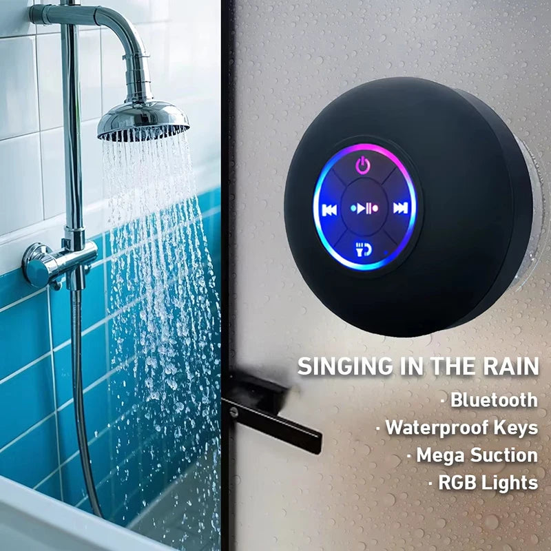 OceanBeat – Enceinte Bluetooth Portable Étanche IPX4 avec Lumière LED et Ventouse